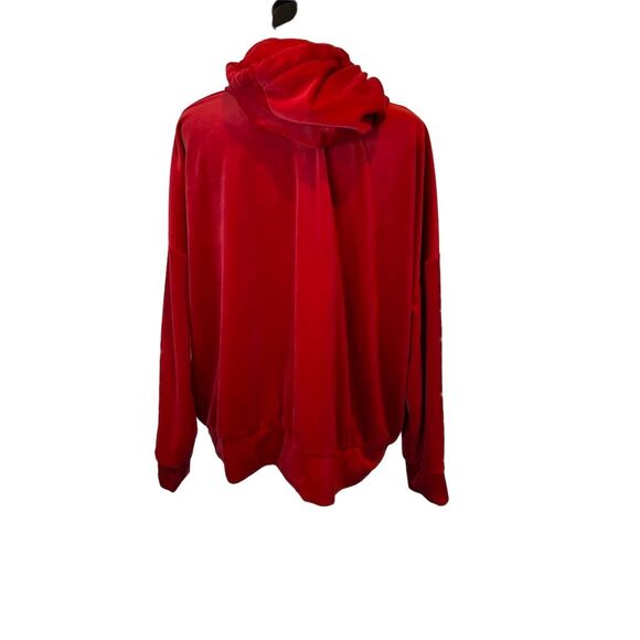 Torrid Women's Red Velour Zip Front Hoodie & Pants Set Size 0 Long Sleeve - Picture 3 of 7